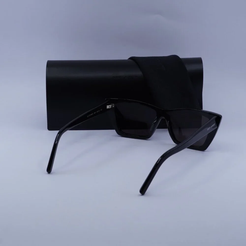 Saint Laurent SL276 MICA 001 Cat Eye Sunglasses - Black/Grey - Picture 15 of 15